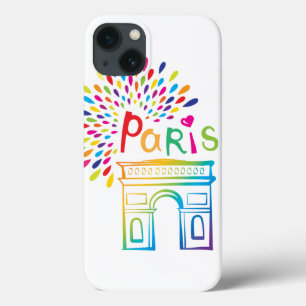 Etui iPhone Case-Mate Conception au néon de Paris France Arc de