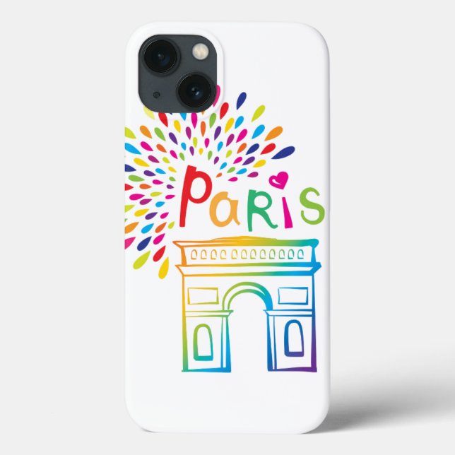 Coques Case-Mate iPhone Conception au néon de Paris France | Arc de (Verso)