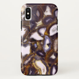 Coques Pour iPhone Conception d'Agate blanc Brown violet