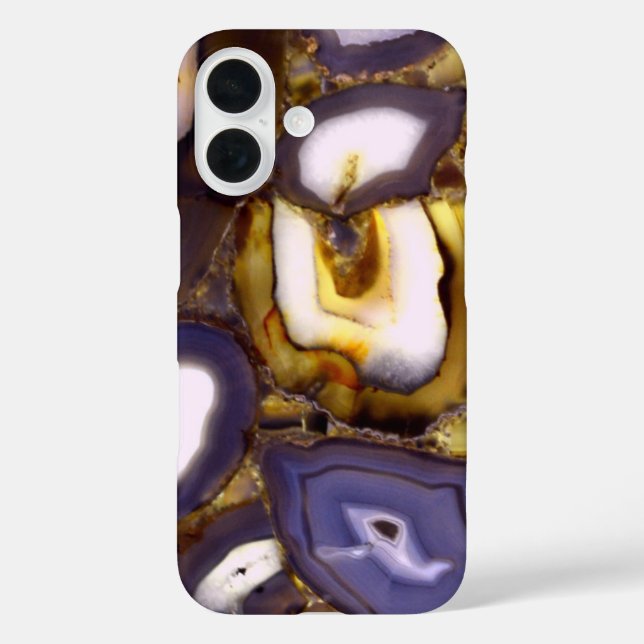 Coques Case-Mate iPhone Conception d'Agate blanc Brown violet (Verso)
