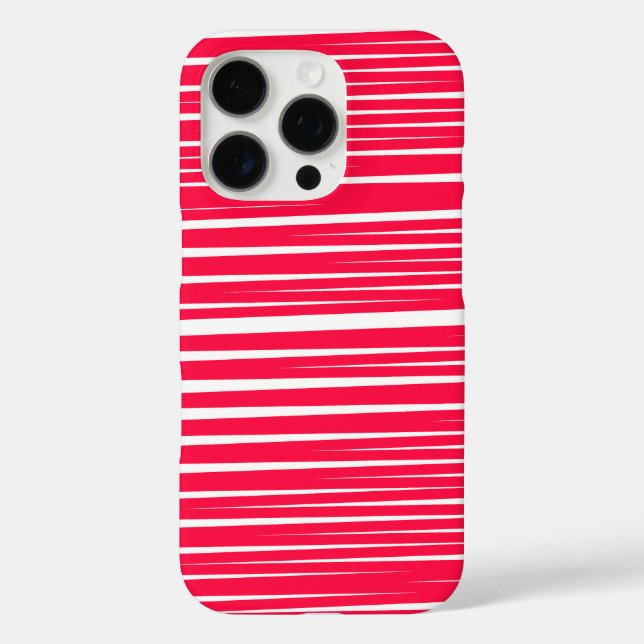 Coques Case-Mate iPhone Conception de bandes en rouge et blanc (Verso)