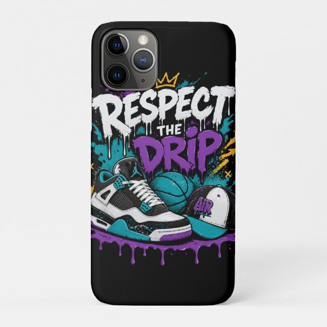 Coques Case-Mate iPhone Conception de basketball Respect The Drip (Dos)