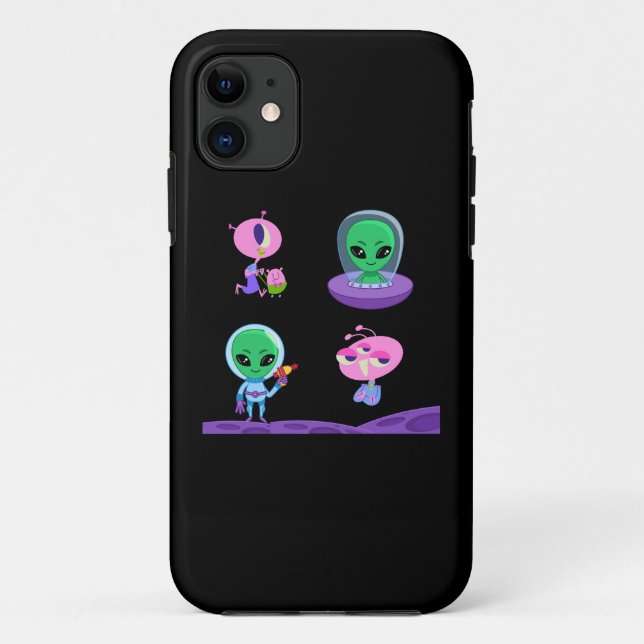 Coques Case-Mate iPhone Conception de caractères Aliens 3D (Dos)