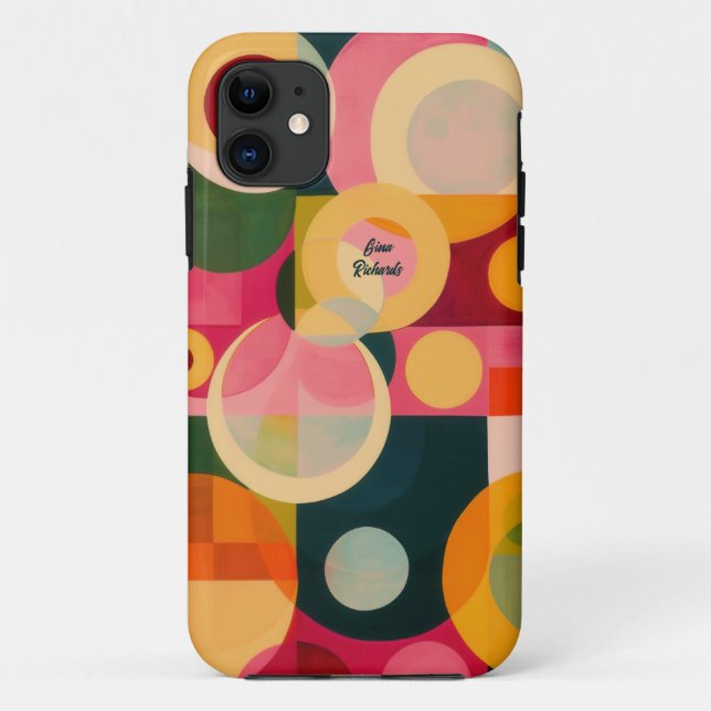 Coques Case-Mate iPhone Conception de cercle abstrait (Dos)