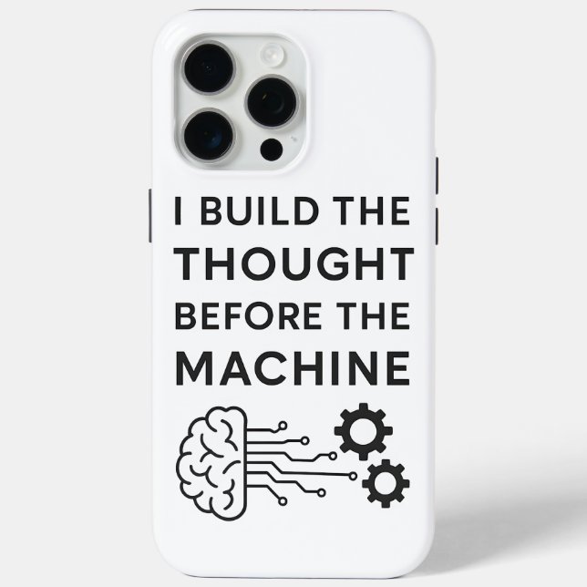 Coques Case-Mate iPhone Conception de devis AI - Pensée avant la machine (Verso)