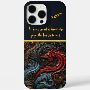 Coques iPhone 16 Pro Max Conception De Dragon Rouge Complet Avec Motifs En