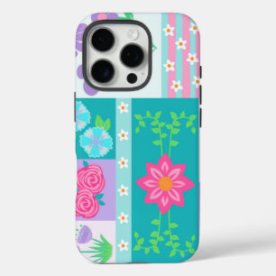Coques iPhone 16 Pro Conception de fleurs vibrantes en fleurs