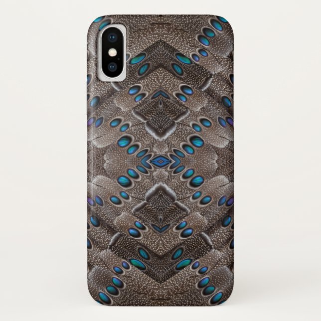 Coques Case-Mate iPhone Conception de fractale Plume de faisan (Dos)