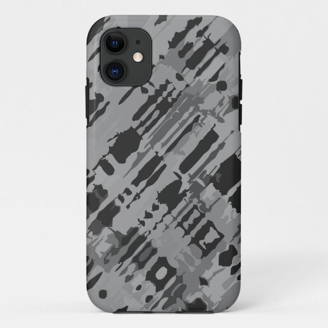 Coques Case-Mate iPhone Conception de la plaque - camouflage gris (Dos)