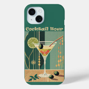 Coque Pour iPhone 15 Conception de l'heure de cocktail du milieu du siè