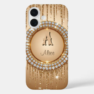 Coques iPhone 16 Conception de luxe personnalisée avec monogramme