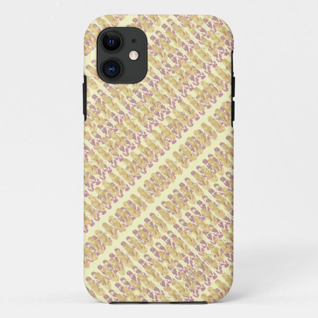 Coques Case-Mate iPhone Conception de mini tongs (rose/jaune) (Dos)