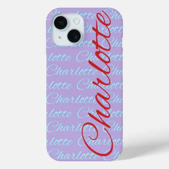 Coques Case-Mate iPhone Conception de modèle de nom Charlotte (Verso)