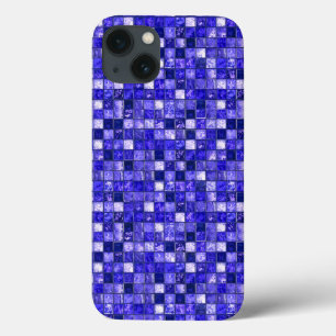 Case-Mate iPhone Case Conception de mosaïque bleue abstraite avec textur