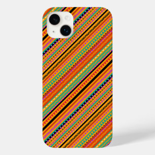 Coque Pour iPhone 14 Plus Conception de motifs aztèques indigènes colorés mi