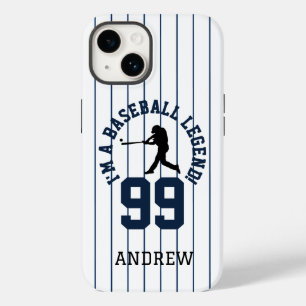 Coque Pour iPhone 14 Conception de numéro de maillot à rayures de baseb
