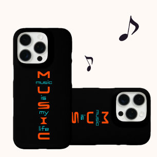 Coques iPhone 16 Pro Conception de texte sur la musique
