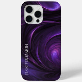 Coque iPhone 15 Pro Max Conception de torsion violette foncée