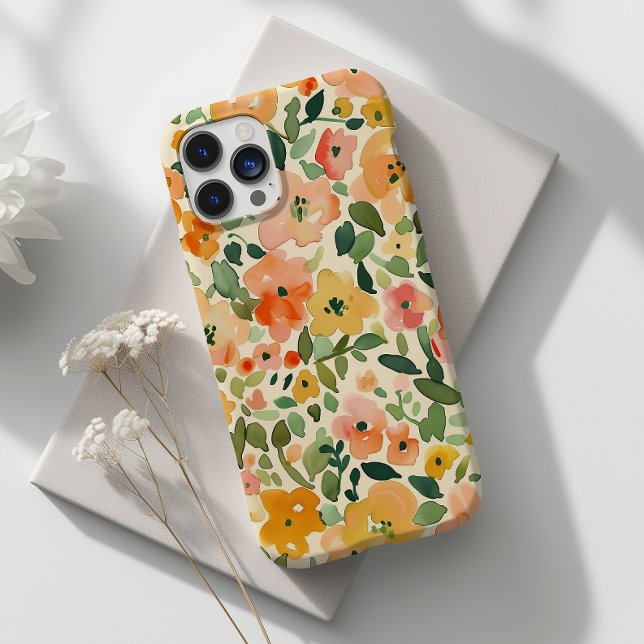 Coques Case-Mate iPhone Conception des fleurs d'aquarelle (Créateur téléchargé)