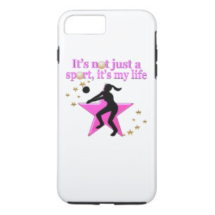 COQUE iPhone 7 PLUS CONCEPTION D'ÉTOILES DE VOLLEYBALL ROSE