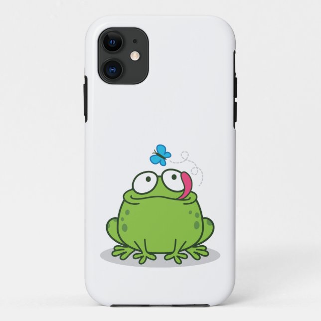Coques Case-Mate iPhone Conception drôle de grenouille et de papillon (Dos)