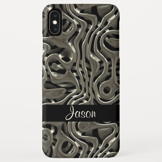 Coques Case-Mate iPhone conception en métal 3D avec nom personnalisé (Dos)