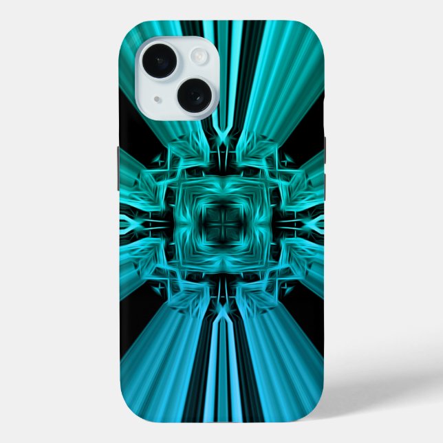 Coques Case-Mate iPhone Conception fractale de plasma électrique futuriste (Verso)