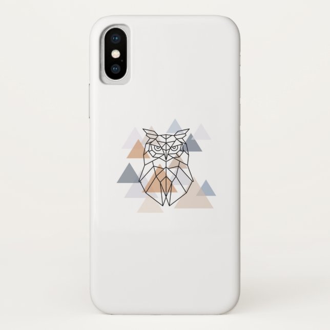 Coques Case-Mate iPhone Conception géométrique de hibou (Dos)