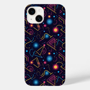 Coque Pour iPhone 14 conception géométrique de néon Abstrait