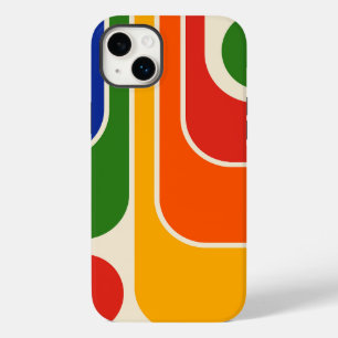 Coque Pour iPhone 14 Plus Conception géométrique du style rétro de la mi-ann