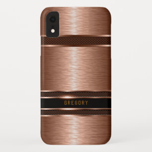 Case-Mate iPhone Case Conception géométrique marron en cuivre métallique