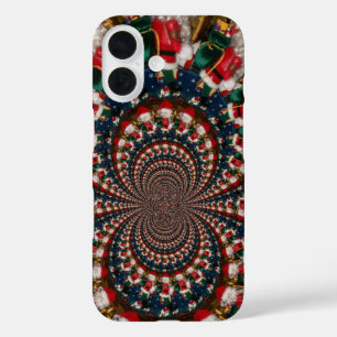 Coques iPhone 16 Conception Kaleidoscope Père Noël spéciale