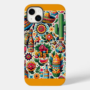 Coque Pour iPhone 14 Plus Conception Motif répétitive mexicaine