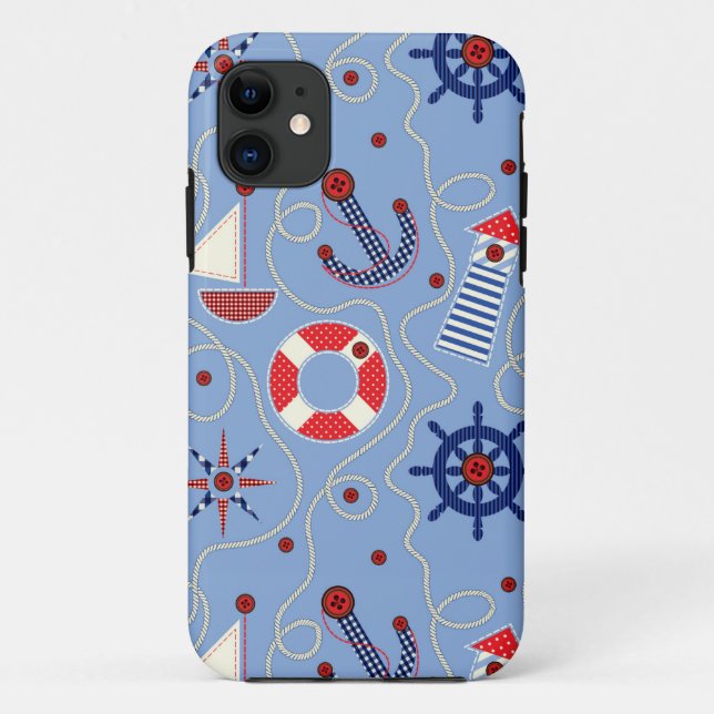 Coques Case-Mate iPhone Conception nautique de patchwork (Dos)