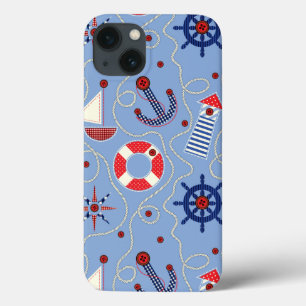 iPhone 13 Case Conception nautique de patchwork