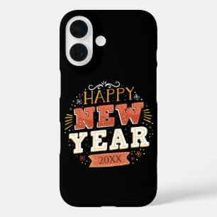 Coques iPhone 16 Conception personnalisée vintage Bonne année Eve D