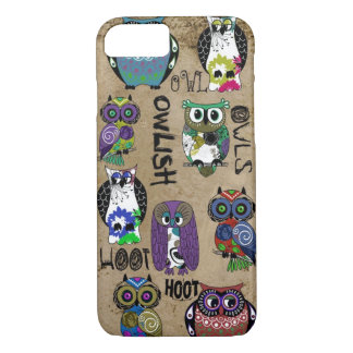 Coque iPhone 7 Conception rustique de hibou