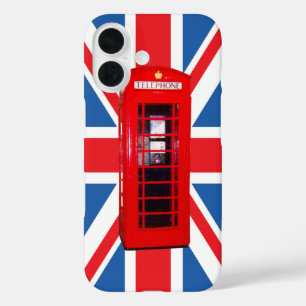 Coques iPhone 16 Conception Union Jack/Drapeau et boîte de téléphon