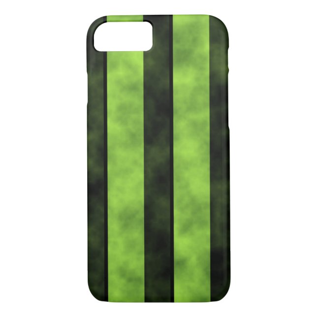 Coques Case-Mate iPhone Conception verte et noire de rayure (Dos)