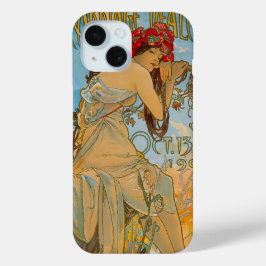 Coque Pour iPhone 15 Concessionnaires de transport par Alphonse Mucha (