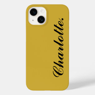 Coque Pour iPhone 14 Concevez Votre Propre Nom sur Ce Métal Doré
