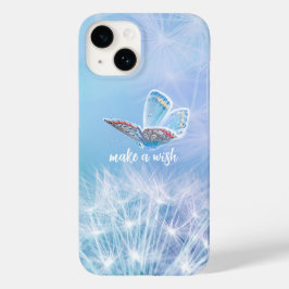 Coque Pour iPhone 14 Concevoir un Dandelion et un Papillon