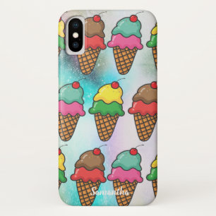 Case-Mate iPhone Case Cônes de glace colorés girly - Personnalisés