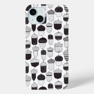 Coque iPhone 15 Mini Conflit de Doodle motif d'automne