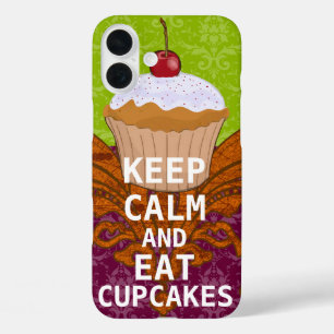 Coques iPhone 16 Plus CONSERVEZ CALME ET Mangez Cupcakes-changer la prun