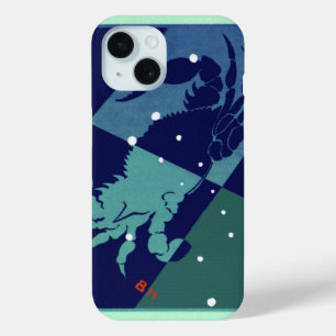 Coque Pour iPhone 15 Constellation du Cancer Crabe Zodiaque Vintage Ast