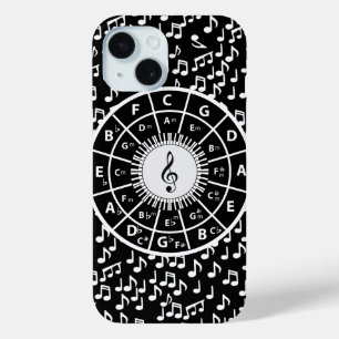 Coque Pour iPhone 15 Contemporain noir et blanc