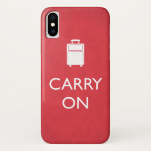 Coque Case-Mate Pour iPhone CONTINUEZ - Bagages - Rouge drôle