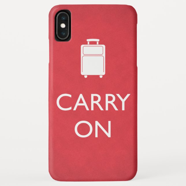 Coques Case-Mate iPhone CONTINUEZ - Bagages - Rouge Drôle (Dos)