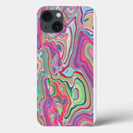 Case-Mate iPhone Case Contours de Pastels Vibrants Liquid Abstrait